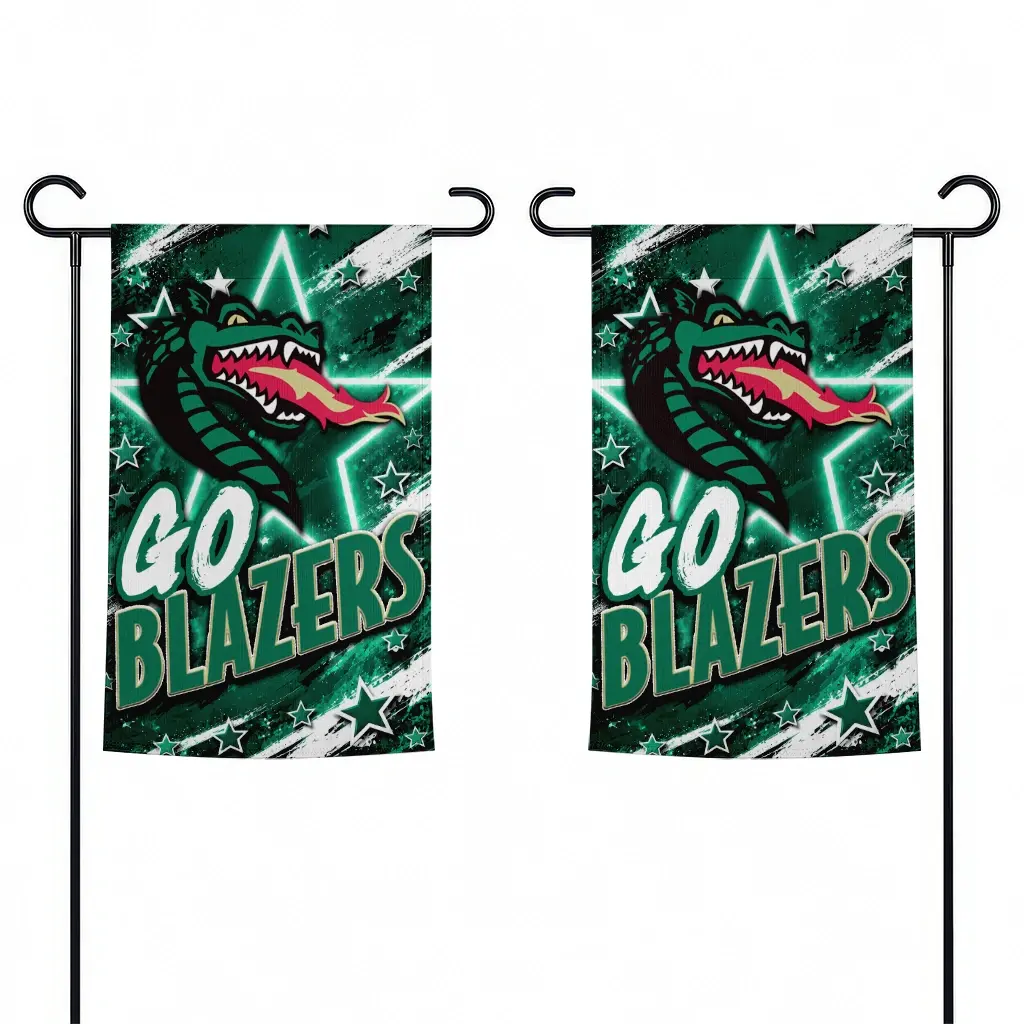 Uab Blazers Garden Flag Customized Glowing Star Green Fashion Forward Uab Blazers Garden Flag Customized Glowing Star Green Fashion Forward