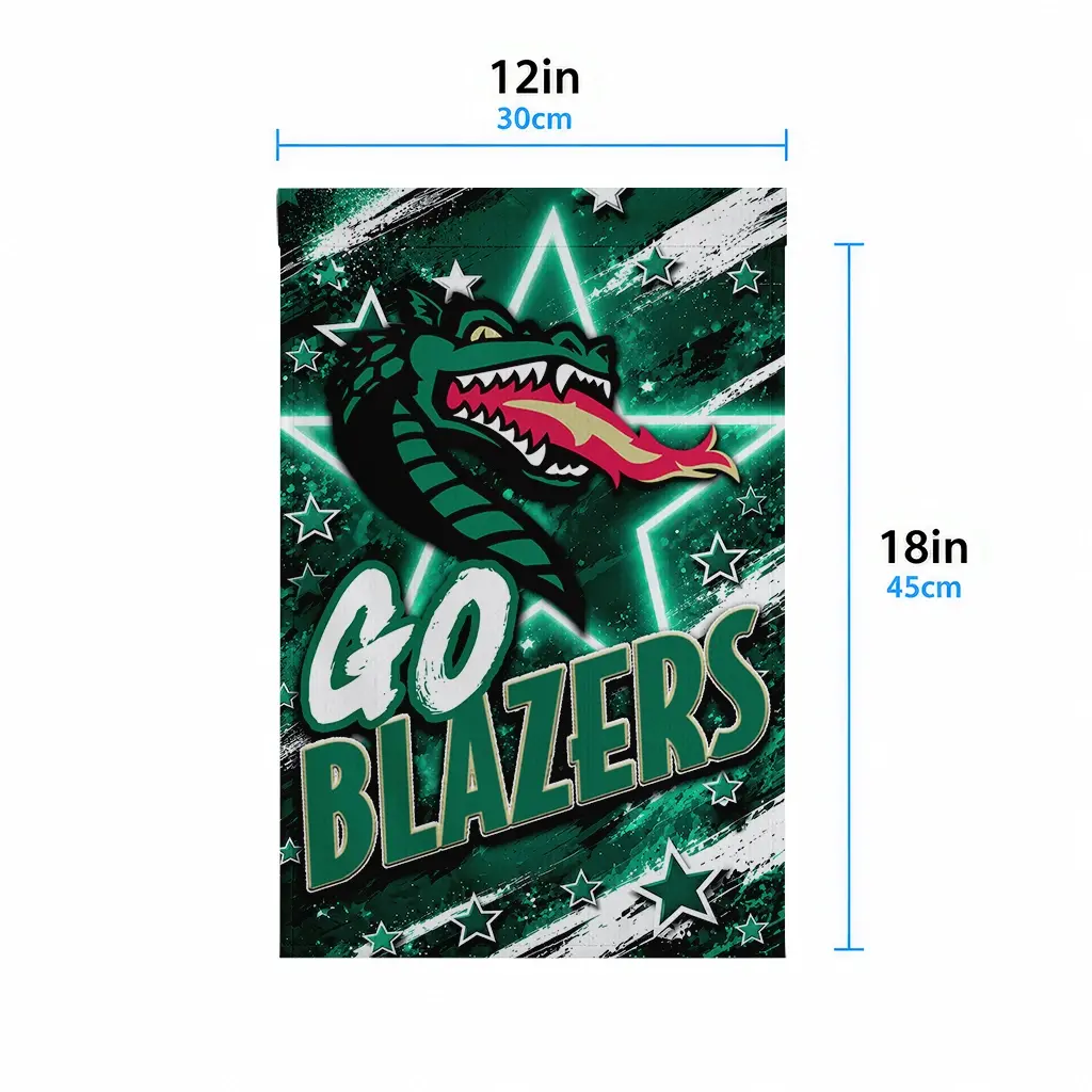 Uab Blazers Garden Flag Customized Glowing Star Green High Quality Uab Blazers Garden Flag Customized Glowing Star Green High Quality
