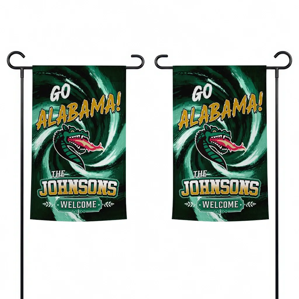 Uab Blazers Garden Flag Customized Swirl Vortex Green Fashion Forward Uab Blazers Garden Flag Customized Swirl Vortex Green Fashion Forward
