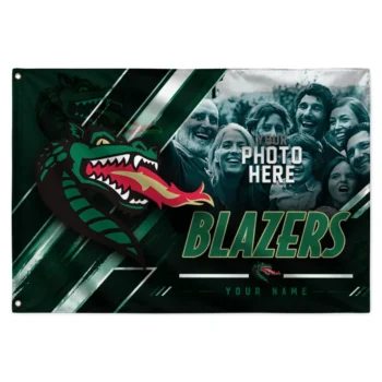 Uab Blazers House Flag Customized Diagonal Stripes Green Best Selling