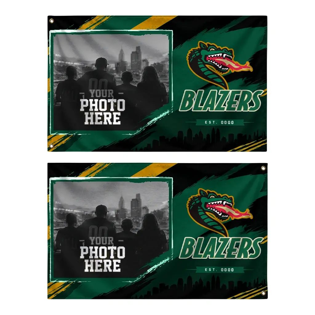Uab Blazers House Flag Personalized Framed Photo Green Black Fashion Forward Uab Blazers House Flag Personalized Framed Photo Green Black Fashion Forward