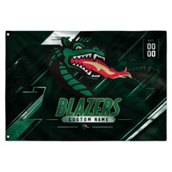 Uab Blazers House Flag Personalized Speed Slashes Green Best Selling