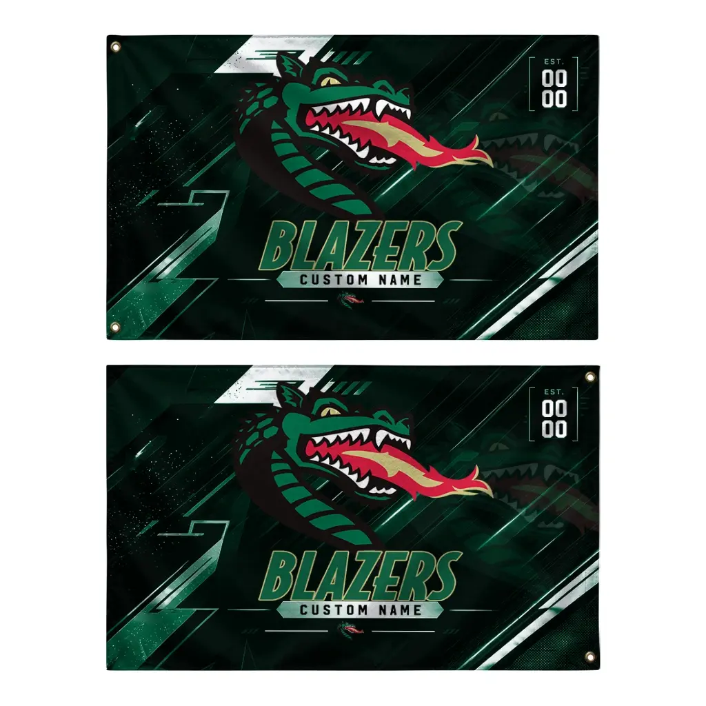 Uab Blazers House Flag Personalized Speed Slashes Green Fashion Forward Uab Blazers House Flag Personalized Speed Slashes Green Fashion Forward