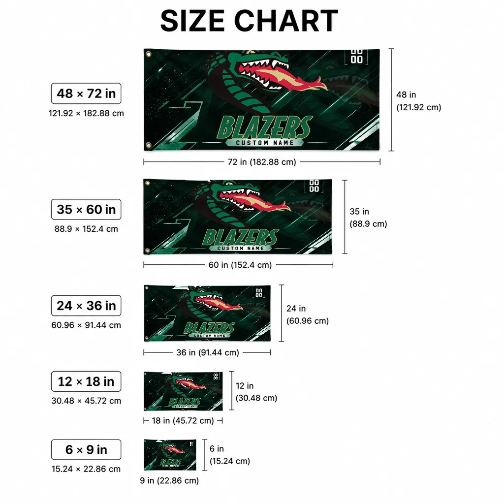 Uab Blazers House Flag Personalized Speed Slashes Green High Quality Uab Blazers House Flag Personalized Speed Slashes Green High Quality