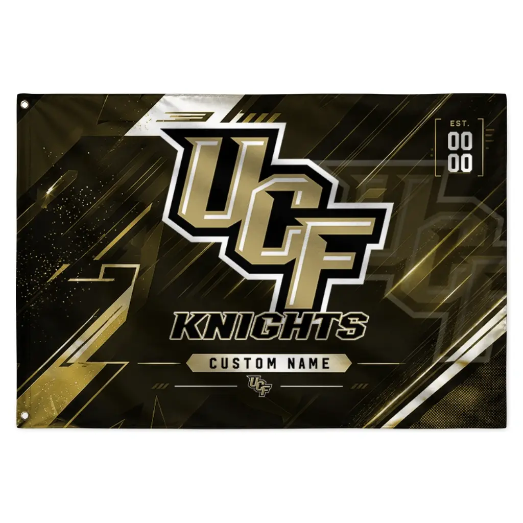 Ucf Knights House Flag Custom Speed Slashes Gold Best Selling Ucf Knights House Flag Custom Speed Slashes Gold Best Selling