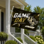 Ucf Knights House Flag Personalized Action Streaks Gold Best Selling
