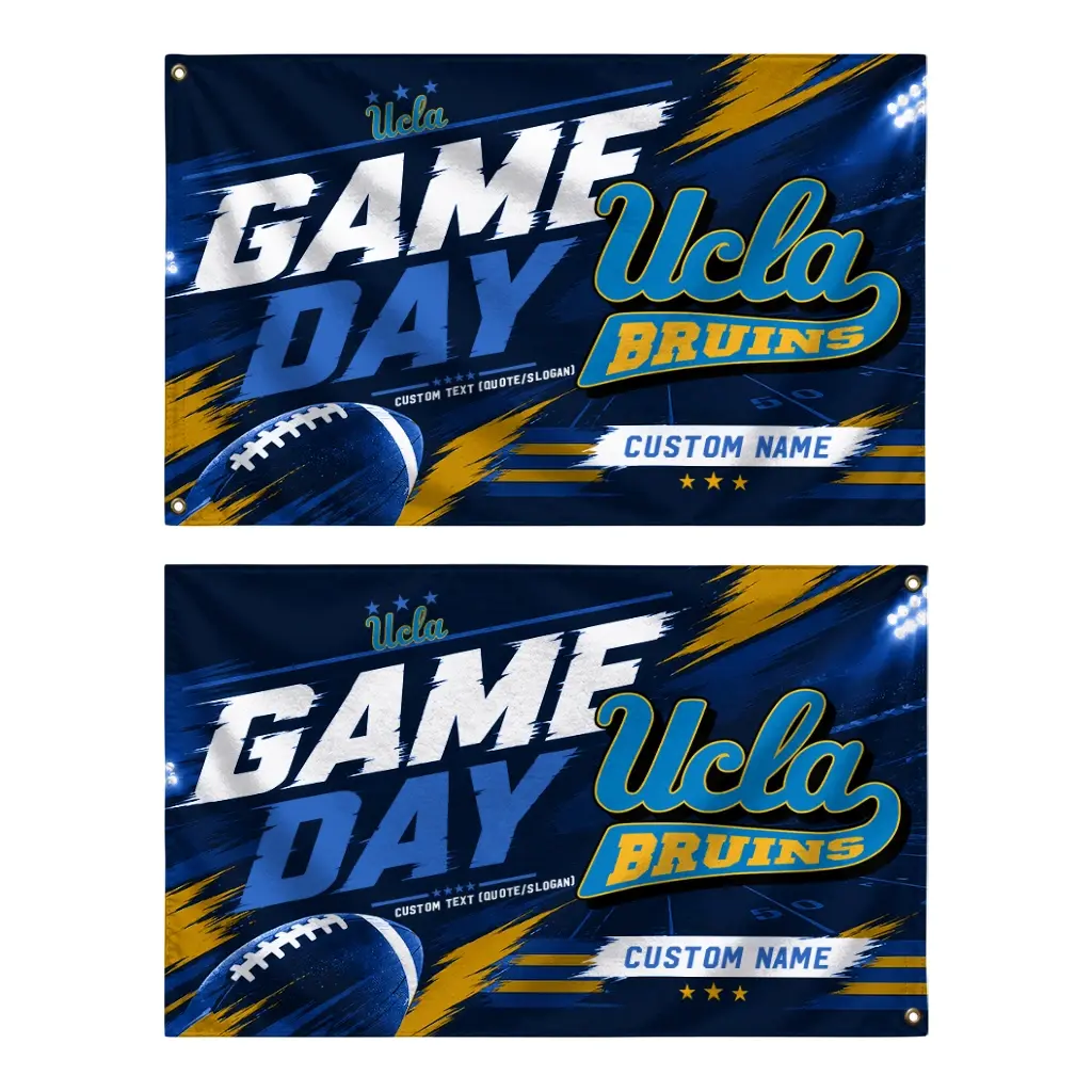 Ucla Bruins House Flag Custom Action Streaks Blue Fashion Forward Ucla Bruins House Flag Custom Action Streaks Blue Fashion Forward