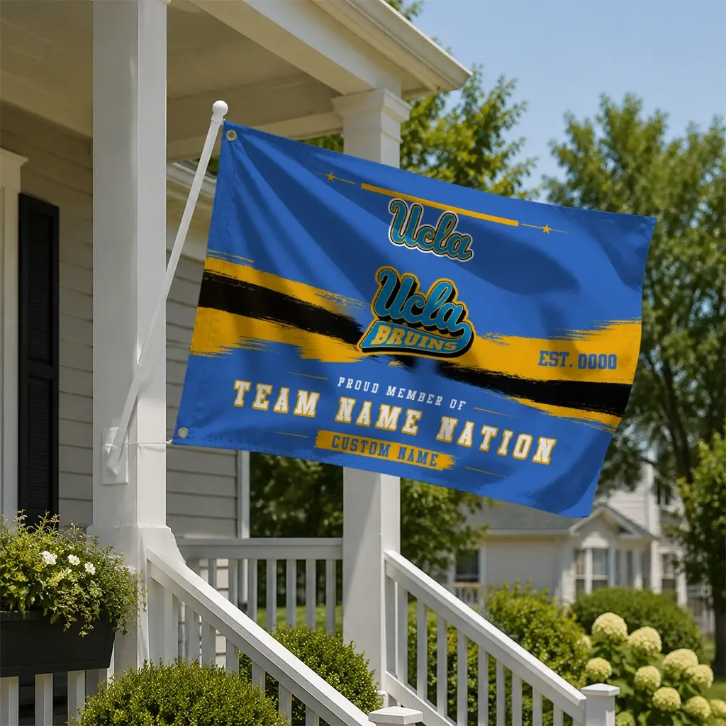 Ucla Bruins House Flag Personalized Brushed Streaks Blue New Arrival Ucla Bruins House Flag Personalized Brushed Streaks Blue New Arrival