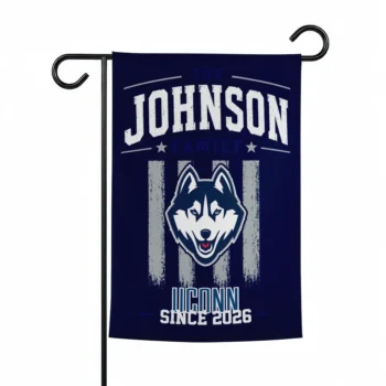 Uconn Huskies Garden Flag Custom Distressed Stripes Blue Best Selling