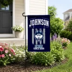 Uconn Huskies Garden Flag Custom Distressed Stripes Blue Best Selling