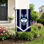 Uconn Huskies Garden Flag Customized Chevron Stripes Blue Best Selling
