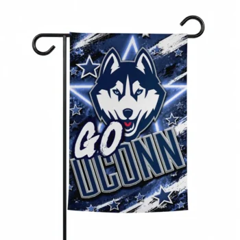 Uconn Huskies Garden Flag Personalized Glowing Star Blue Best Selling