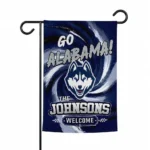 Uconn Huskies Garden Flag Personalized Swirl Vortex Blue Best Selling