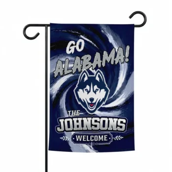 Uconn Huskies Garden Flag Personalized Swirl Vortex Blue Best Selling