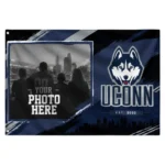 Uconn Huskies House Flag Custom Framed Photo Blue Black Best Selling