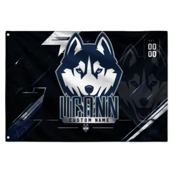 Uconn Huskies House Flag Custom Speed Slashes Blue Best Selling