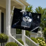 Uconn Huskies House Flag Custom Speed Slashes Blue Best Selling