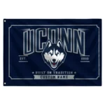 Uconn Huskies House Flag Customized Ornate Border Blue Best Selling