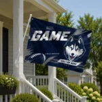 Uconn Huskies House Flag Personalized Action Streaks Blue Best Selling