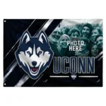 Uconn Huskies House Flag Personalized Diagonal Stripes Blue Best Selling