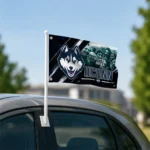 Uconn Huskies House Flag Personalized Diagonal Stripes Blue Best Selling