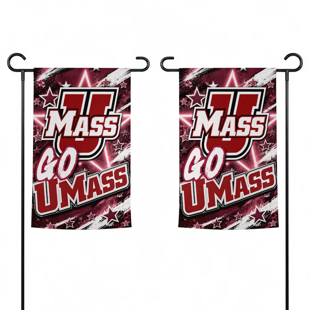 Umass Minutemen Garden Flag Custom Glowing Star Red Fashion Forward Umass Minutemen Garden Flag Custom Glowing Star Red Fashion Forward