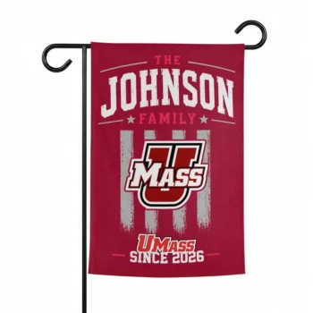 Umass Minutemen Garden Flag Customized Distressed Stripes Red Best Selling