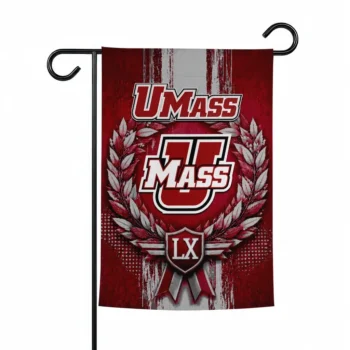 Umass Minutemen Garden Flag Customized Laurel Wreath Red Best Selling