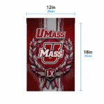 Umass Minutemen Garden Flag Customized Laurel Wreath Red Best Selling