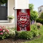 Umass Minutemen Garden Flag Customized Laurel Wreath Red Best Selling