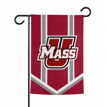 Umass Minutemen Garden Flag Personalized Chevron Stripes Red Best Selling