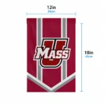 Umass Minutemen Garden Flag Personalized Chevron Stripes Red Best Selling