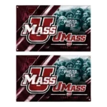 Umass Minutemen House Flag Custom Diagonal Stripes Red Best Selling