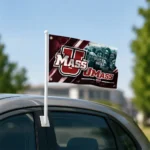 Umass Minutemen House Flag Custom Diagonal Stripes Red Best Selling