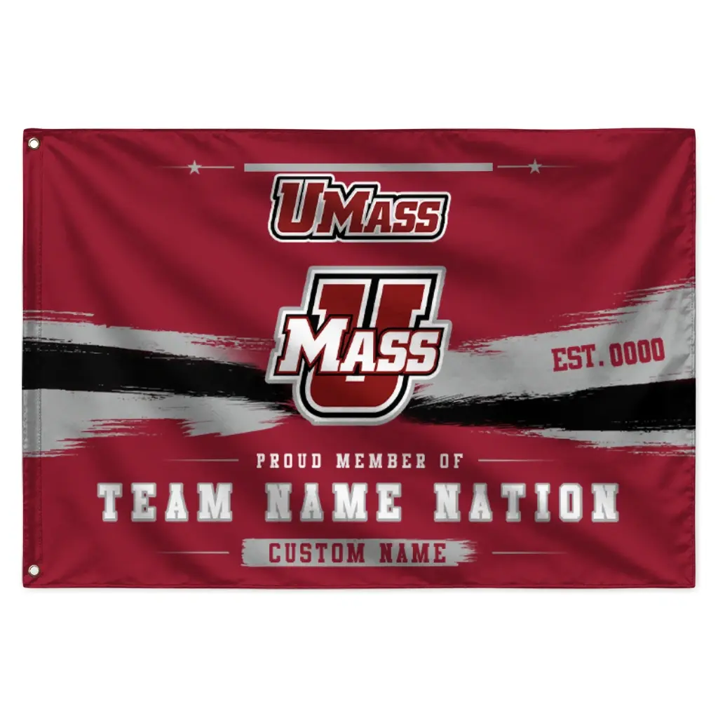 Umass Minutemen House Flag Personalized Brushed Streaks Red Best Selling Umass Minutemen House Flag Personalized Brushed Streaks Red Best Selling