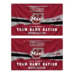 Umass Minutemen House Flag Personalized Brushed Streaks Red Best Selling