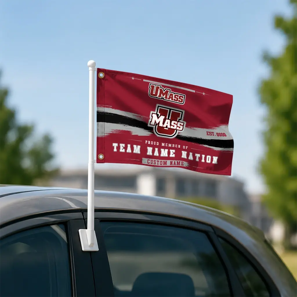Umass Minutemen House Flag Personalized Brushed Streaks Red Latest Model Umass Minutemen House Flag Personalized Brushed Streaks Red Latest Model