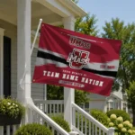 Umass Minutemen House Flag Personalized Brushed Streaks Red Best Selling
