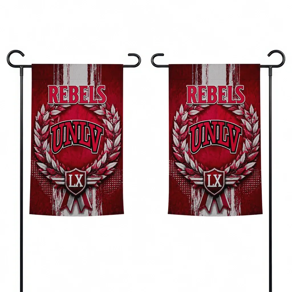Unlv Rebels Garden Flag Personalized Laurel Wreath Red Fashion Forward Unlv Rebels Garden Flag Personalized Laurel Wreath Red Fashion Forward