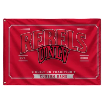 Unlv Rebels House Flag Custom Ornate Border Red Best Selling