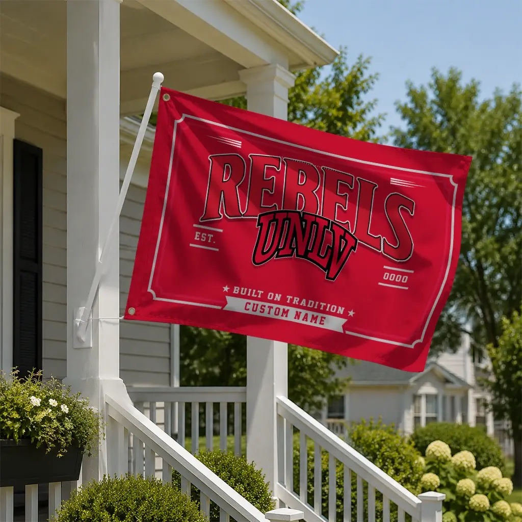 Unlv Rebels House Flag Custom Ornate Border Red New Arrival Unlv Rebels House Flag Custom Ornate Border Red New Arrival