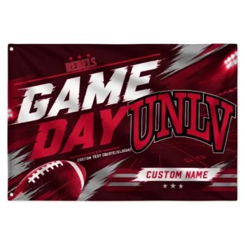 Unlv Rebels House Flag Customized Action Streaks Red Best Selling
