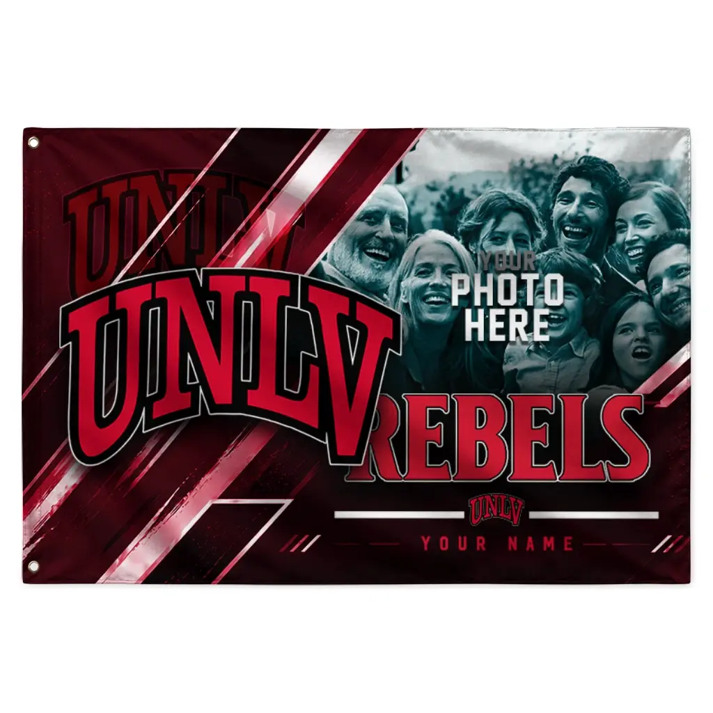 Unlv Rebels House Flag Customized Diagonal Stripes Red Best Selling Unlv Rebels House Flag Customized Diagonal Stripes Red Best Selling