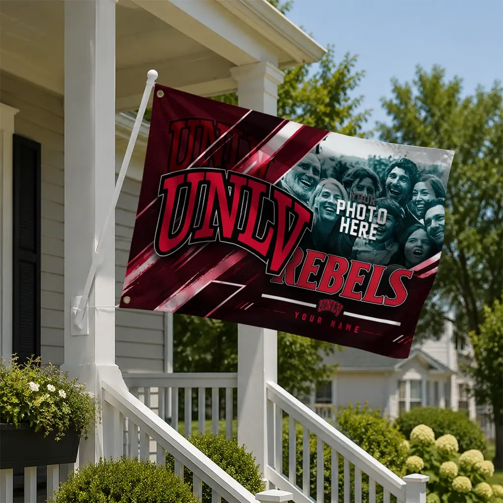 Unlv Rebels House Flag Customized Diagonal Stripes Red New Arrival Unlv Rebels House Flag Customized Diagonal Stripes Red New Arrival