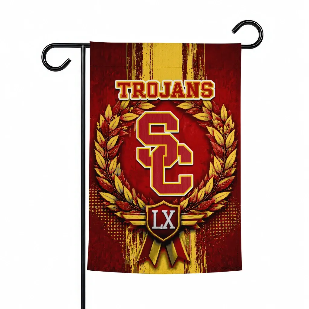 Usc Trojans Garden Flag Personalized Laurel Wreath Red Best Selling Usc Trojans Garden Flag Personalized Laurel Wreath Red Best Selling