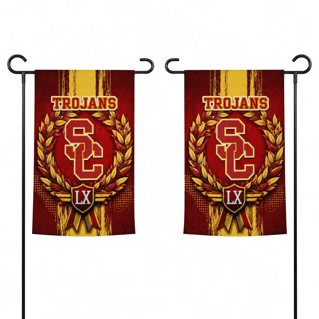 Usc Trojans Garden Flag Personalized Laurel Wreath Red Fashion Forward Usc Trojans Garden Flag Personalized Laurel Wreath Red Fashion Forward