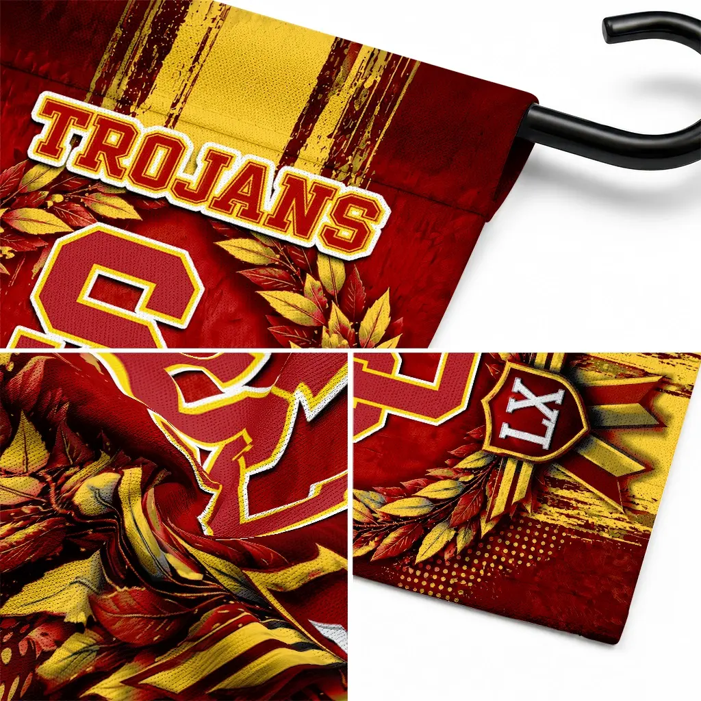 Usc Trojans Garden Flag Personalized Laurel Wreath Red Latest Model Usc Trojans Garden Flag Personalized Laurel Wreath Red Latest Model