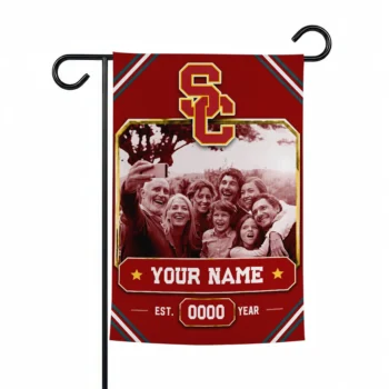 USC Trojans Garden Flag - Personalized Photo Frame Red