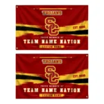 Usc Trojans House Flag Custom Brushed Streaks Red Best Selling