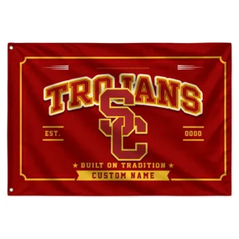 Usc Trojans House Flag Custom Ornate Border Red Best Selling